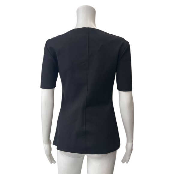 $350 The Row Black Fitted Short Sleeve Stretch T-Shirt size Small - Picture 4 of 6